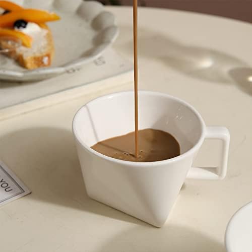 Чаши за кафе PurHyac, Определени от 2,7 Грама, Керамични чаши за Кафе с дръжка, Триъгълен Чаена Чаша за кафе,