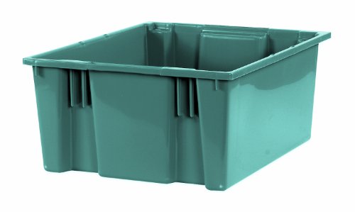Големи пластмасови контейнери за съхранение на Aviditi Stack and Nest, 26-5/8 x 18-1/4 x 14-7/8 инча, сив, за