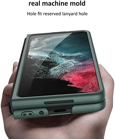 Калъф BAILI Samsung Z Fold 4, Ултратънък калъф Z Fold 4 с метални рамки за лещи с покритие покритие, Калъф Galaxy