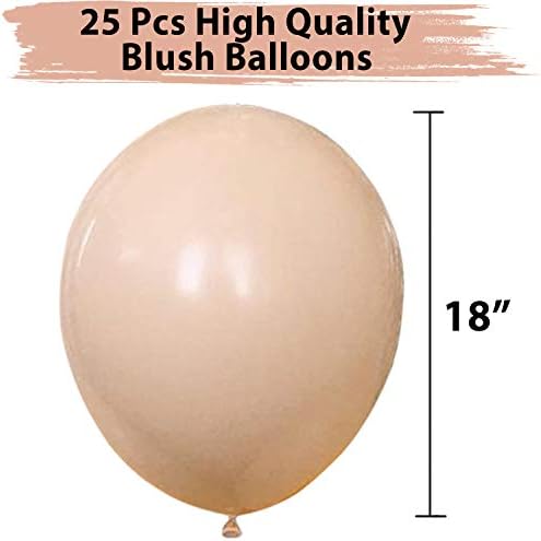 25 Опаковки 18-Инчови Балони за Руж, Дебели Латекс Бежово Балони с Телесен цвят за Сватбена Душата на Дете,