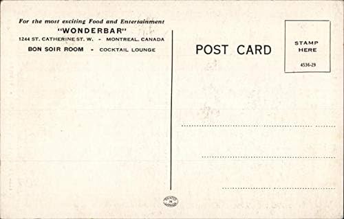 Wonderbar Монреал, Квебек QC, Канада Оригиналната реколта картичка
