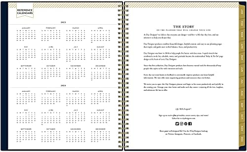 Дизайн на Календар за планиране на седмица / месец, 8-1/2 x 11, Тъмно синьо, януари-декември 2023, 141225
