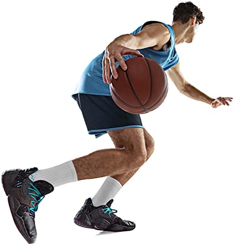 Компресия чорапи BLONGW Crew за жени и Мъже - Чорапи за бягане с подложки, Спортни Баскетболни Чорапи Със защита