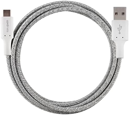 Вграден USB кабел-C към Lightning, 6 Фута, Сплетен кабел, Бързо зареждане, Съвместимо с iPhone 13/12/11 / Pro/