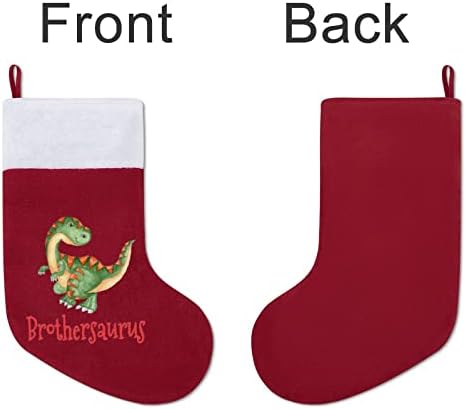 Коледни Чорапи с Динозавром Brothersaurus Rex, Отглеждане, Коледна Елха, Украса, Дядо Коледа, Окачени Украса