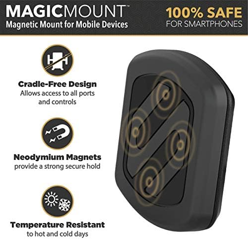 Scosche MDMRK-XCES0 Комплект сменяеми плочи с магнитно затваряне на MagicMount Черно и MAGDMB MagicMount Магнитен