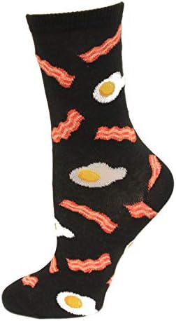 Чорапи HOTSOX Kids с яйца и Бекон, 1 Чифт, Черни, Детски