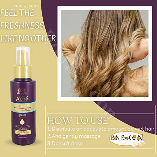 Серум Eva Hair Clinic Gold Арган Serum Укрепва , предпазва косата от Вредното въздействие на Слънцето , което