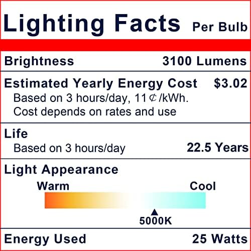 Led Прожекторная лампа Explux мощност от 250 Вата, еквивалентна PAR38, Суперяркая, 3100 Лумена, С регулируема