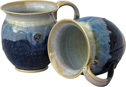 Керамика Castle Arch Ирландия Ирландски чаши за кафе и чай, които са ръчно изработени. Комплект от Две Сини