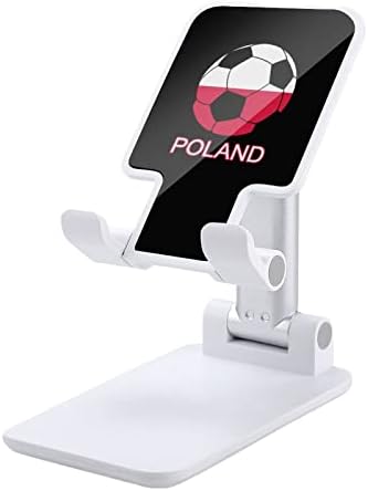 Полша Футбол Печатни Сгъваем Настолен Държач за Мобилен Телефон, Регулируема Поставка Аксесоари за Офис Пътуване