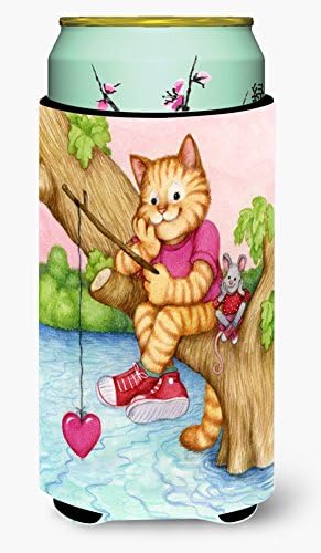 Carolin's Treasures CDCO0320TBC Valentine Cat Fishing for Love Обнималка за Високо Момче, Калъф за Охлаждане,