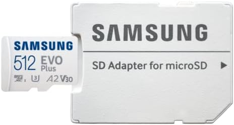 Карта памет Samsung Micro SDXC 512GB EVO Plus с адаптер Работи с Samsung XCover 6 Pro, A73 5G, в а23, в а23
