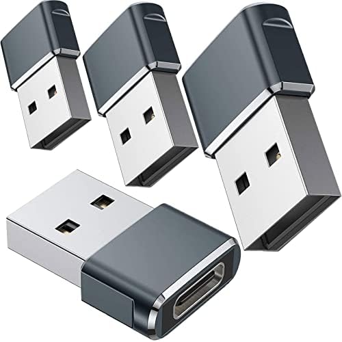 Адаптер NINKI C USB за свързване към USB конектора 4 бр. Сиво, кабел Конектор за зарядно устройство тип A, Съвместима