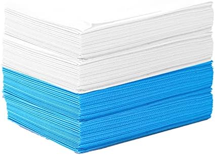 Еднократни Кърпи за Масаж на масата 200 бр. (100 Бели, 100 сини), Голяма Покривка за спа-легла от нетъкан текстил