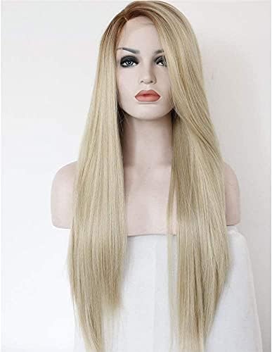 Перуки Перука за коса, Стилна перука, съвместими с жени, Бивши Дантела Перуки, направени от химически влакна,