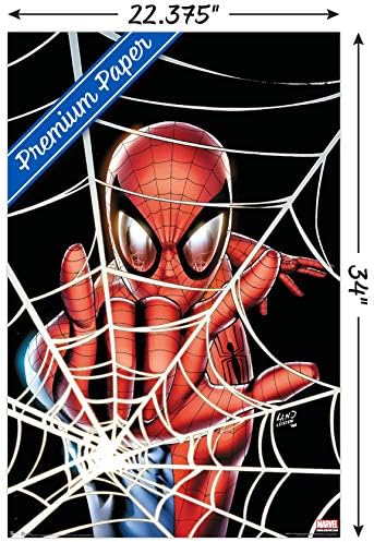 Тенденции на международните комикс на Marvel - Spider-Man - Уеб Плакат на стената, 22.375 x 34, premium версия