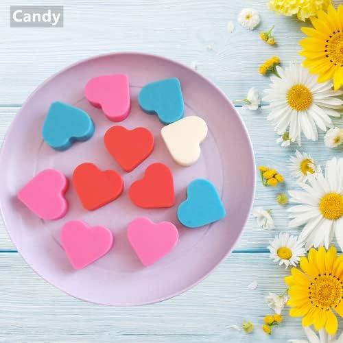 Силиконови форми за Бонбони Tadonyny Сърце за Лепкав Шоколад, Форми за Кубчета Лед във формата на Сърце, Форми