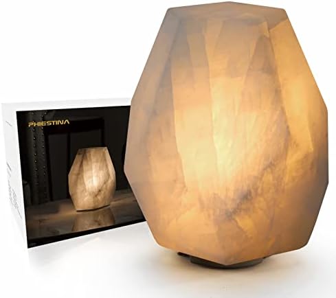 Лампа от цели камъни Phiestina ръчно изработени, Изсечен от естествен калцит, Уникален лампа с Единствената