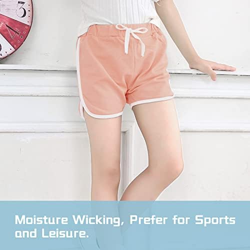 Спортни къси Панталони JOCMIC За момичета, 3 Опаковки Активни Шорти за Бягане, Спортни къси Панталони за Момчета,