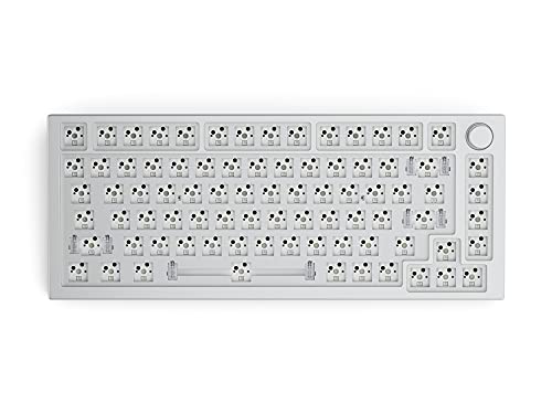 Великолепна модулна механична клавиатура Pro - GMMK Pro - монтирани на высокопрофильной полагане на клавиатурата barebones Premium RGB 75% (ОБНОВЕНА) (GMMK Pro (75%), Бял лед)