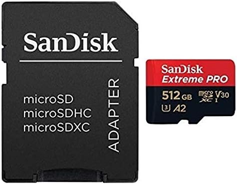 Карта памет SanDisk 512GB Micro Extreme Pro Работи с екшън камери Insta360 ONE X2, Insta360 One R Twin Edition
