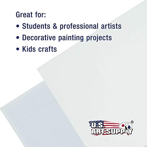 US Art Supply 11 X 14-инчови Качествени бескислотные холщовые панел професионален художник 48 броя в опаковка