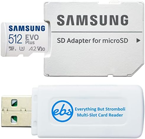 SD карта памет на Samsung 512GB EVO Plus microSD UHS-I Работи със смартфони Samsung Galaxy A04s, Galaxy A04