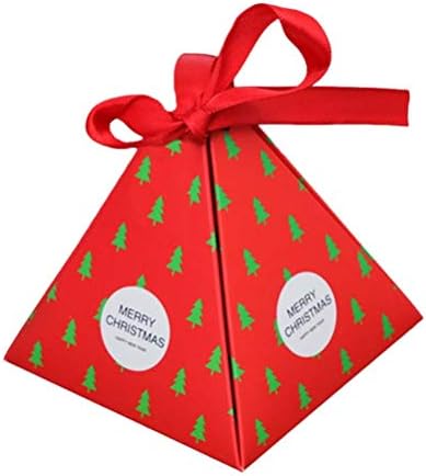 STOBOK 12шт Коледен Подарък Хартиена Кутия За Бонбони и Пирамидални Подарък Кутия Триъгълна Кутия шоколадови