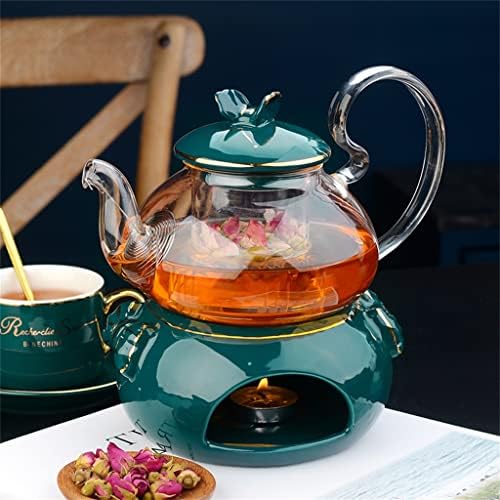 CXDTBH Скандинавски Английски Следобеден Чай Керамични Стъклени Цветя Чай Нагревателен Черен Чай, Билков Чай