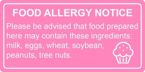 1x2 инча 500 бр. стикери от хранителни алергии, водоустойчиви етикети без остатък за хранене, кухня