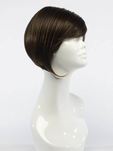 Ракел Уелч очарован къса асиметрична комфортен шапочкой-перука с цвят шоколад-меден цвят от Hairuwear