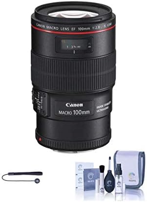 Обектив Canon EF 100mm f/2.8 L is USM Macro с автоматично фокусиране - на САЩ - В комплект комплект за почистване,