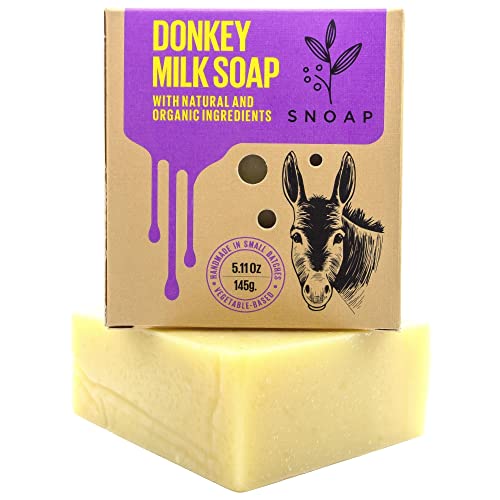 Част от сапун SNOAP Donkey Milk - Сапун за тяло за жени и мъже - Сапун за баня ръчна изработка - част от сапун