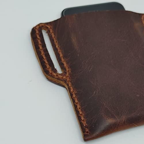 Чанта-кобур от естествена кожа за Oppo A3s, Калъф за вашия телефон ръчна изработка от естествена кожа, Изработен
