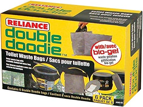 Reliance Products 2683-03 Двойни пакети за тоалетни отпадъци Doodie (2 опаковки по 6 броя)
