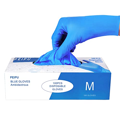Ръкавици за еднократна употреба от смес от нитрил и винил PEIPU (средни, количество 100 броя) и на винилови